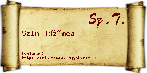 Szin Tímea névjegykártya